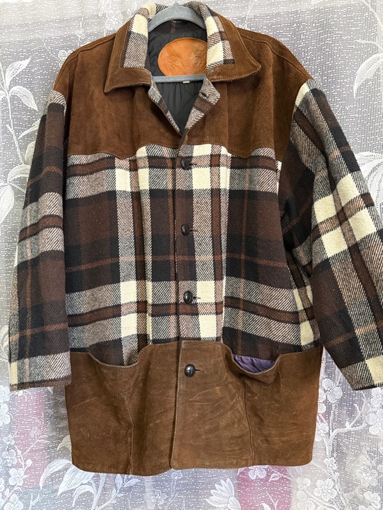 Vintage Jackets & Blazers - Vintage Laurence Roy suede and wool plaid jacket